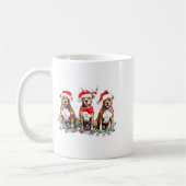 Tbull Dog Christmas Lights Cute Pet Matching Famil Kaffeetasse (Links)
