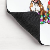 Tbull Dog Christmas Lights Cute Pet Matching Famil Mousepad (Ecke)