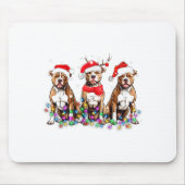 Tbull Dog Christmas Lights Cute Pet Matching Famil Mousepad (Vorne)