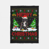 Tbull Dog Ugly Xmas Sweater Funny Pet Dog Lover Ch Fleecedecke (Vorderseite)