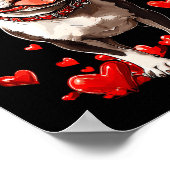 Tbull Heart Gles Cute Ttie Valentines Day Dog Love Poster (Ecke)