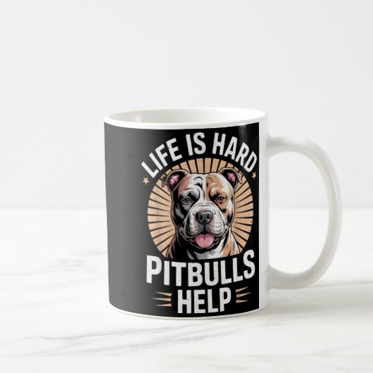 Tbull Mom Dad Life Is Hard Tbulls Help Funny Dog L Kaffeetasse (Rechts)