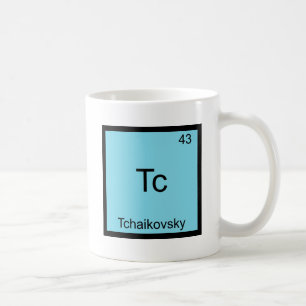 Tc - Tchaikovsky lustiges Chemie-Element-Symbol Kaffeetasse