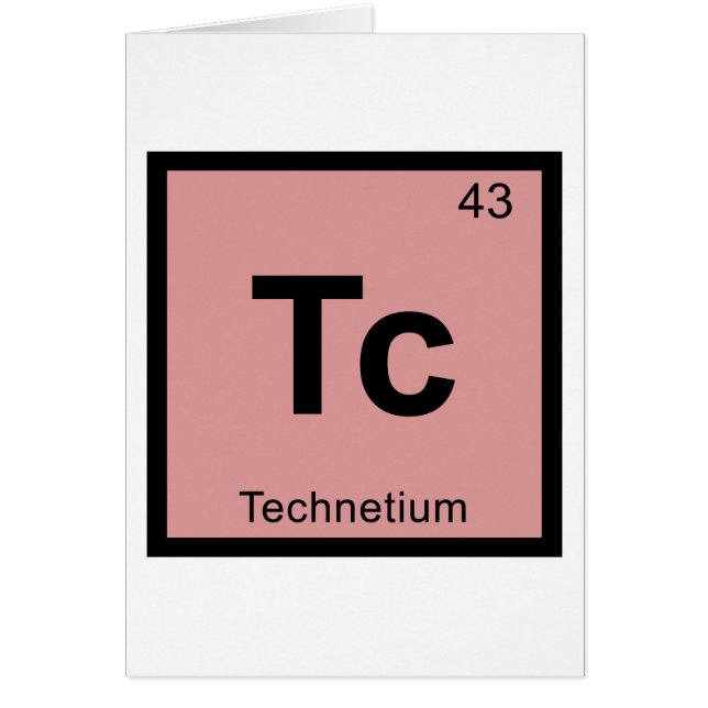 Tc - Technetium Chemistry Periodisches Tabellensym (Vorne)