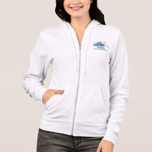 TCB Flöten-Logo Women's Zip Up Hoodie (Vorderseite)