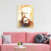 Tchaikovsky auf Leinwand - Wasserfarbstil (Insitu (Wohnzimmer))