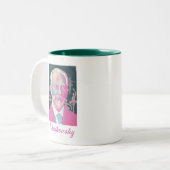 Tchaikovsky Colorful Portrait Quote Zweifarbige Tasse (Vorderseite Links)