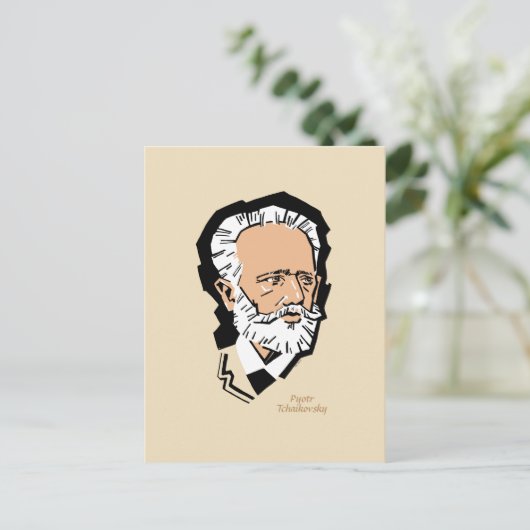 Tchaikovsky Postkarte (Stehend Vorderseite)