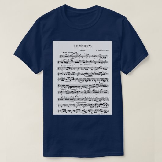Tchaikovsky Violinkonzert Grafik T-Shirt (Design vorne)