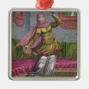 Tchinguis oder türkischer Tänzer, 18. Jahrhunder Silbernes Ornament