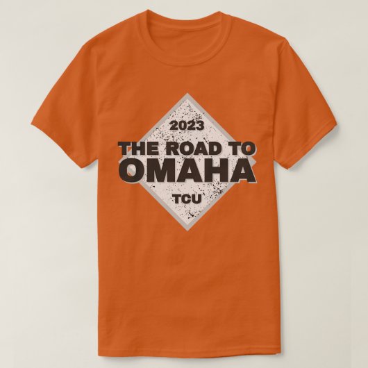 TCU-Straße zur Omaha-Uni Baseball 2023 T-Shirt (Design vorne)