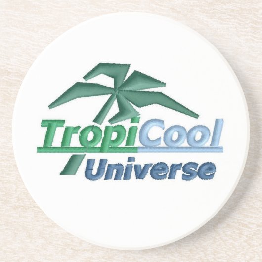 TCU-Untersetzer (weiß) Sandstein Untersetzer (Vorne)