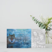 TCWC - Blauer Wolfsholzbrand Feiertagskarte (Stehend Vorderseite)