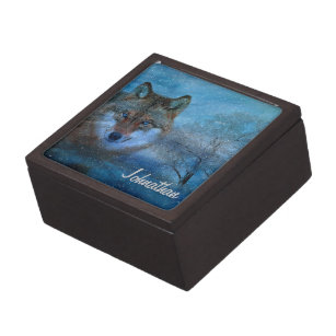 TCWC - Blaues Wolf-Weihnachten Kiste