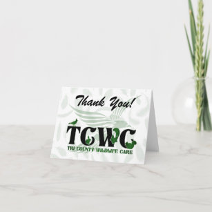 TCWC - Logo danken Ihnen Anmerkungen Dankeskarte