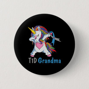 Td1 Oma Dabbing Unicorn Typ 1 Diabetes Awaren Button