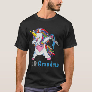 Td1 Oma Dabbing Unicorn Typ 1 Diabetes Awaren T-Shirt