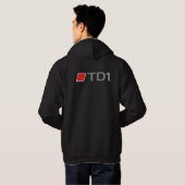 TD1 Zip hoodie (Schwarz voll)