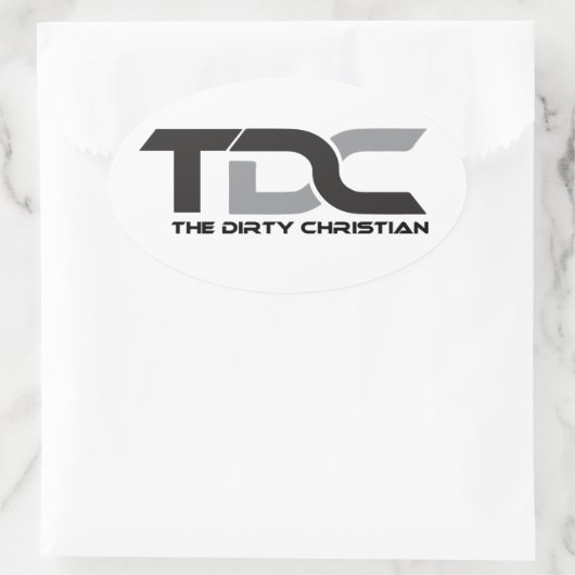 TDC Logo-Aufkleber Ovaler Aufkleber (Tasche)