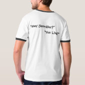 TDC-Männer schwarz/weißes Wecker-T-Shirt T-Shirt (Rückseite)