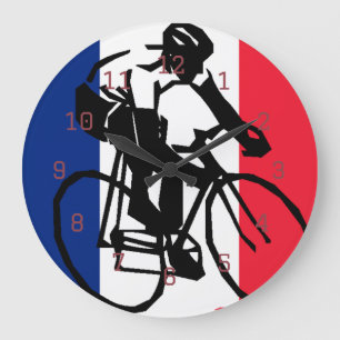 tdf vive le velo custom design große wanduhr