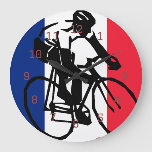 tdf vive le velo custom design große wanduhr (Vorderseite)
