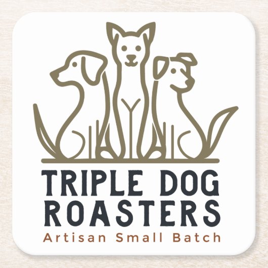 TDR-Untersetzer Rechteckiger Pappuntersetzer (Vorderseite)