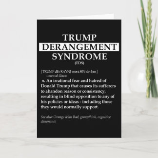Tds Political Definition Shirt - Trump Derangement Karte