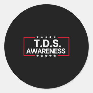 Tds Trump-Derangement-Syndrom Lustig Trump-Unterst Runder Aufkleber