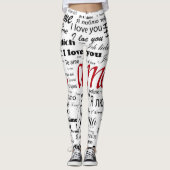 te amo con muchas idiomas leggings (Vorderseite)