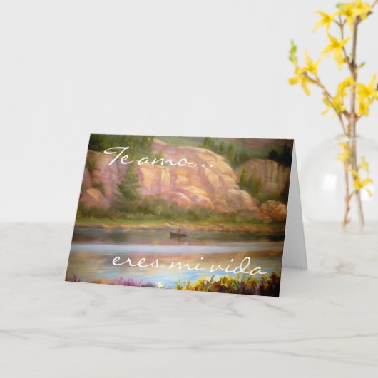Te Amo… eres MI vida Gruß-Karten Karte (Gelbe Blume)