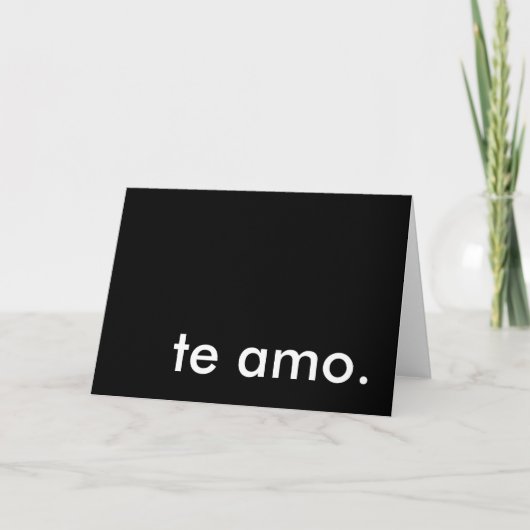 te Amo Feiertagskarte (Vorderseite)