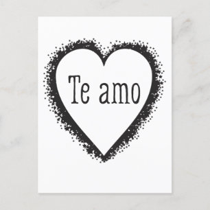 Te amo, ich habe dich auf Spanisch Liebe Postkarte