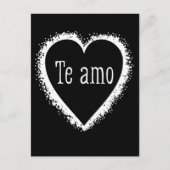 Te amo, ich Liebe dich auf Spanisch Postkarte (Vorderseite)