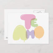 Te amo - Ich Liebe Sie auf Spanisch Postkarte (Vorne/Hinten)