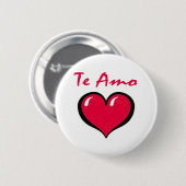 Te Amo-Knopf Button (Vorne & Hinten)