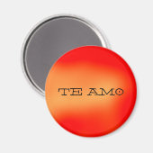 TE AMO - Magnet (Vorderseite/Rückseite)