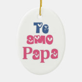 Te Amo-Papa Keramikornament (Vorne)