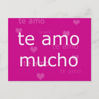 Te Amo Postcard Postkarte