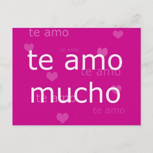 Te Amo Postcard Postkarte (Vorderseite)