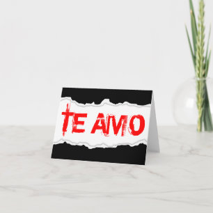 TE AMO (Seite rip) Feiertagskarte