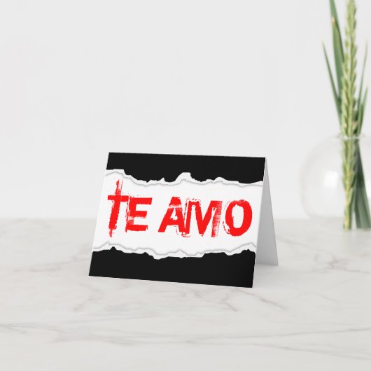 TE AMO (Seite rip) Feiertagskarte (Vorderseite)