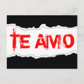 TE AMO (Seite rip) Feiertagspostkarte (Vorderseite)