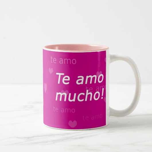 Te Amo-Tasse Zweifarbige Tasse (Rechts)