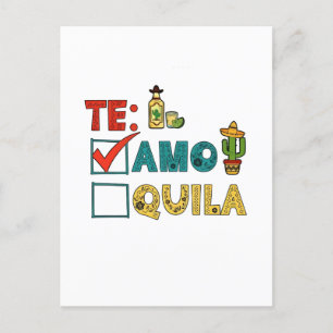 Te Amo Tequila Cinco De Mayo Funny Ankündigungspostkarte