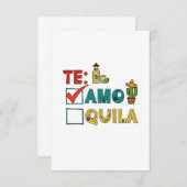 Te Amo Tequila Cinco De Mayo Funny Dankeskarte (Vorne/Hinten)