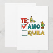 Te Amo Tequila Cinco De Mayo Funny Einladung (Vorne/Hinten)