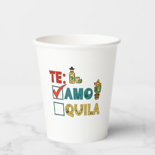 Te Amo Tequila Cinco De Mayo Funny Pappbecher