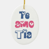 Te Amo Tia Keramikornament (Vorne)