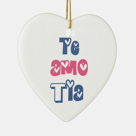 Te Amo Tia Keramikornament (Rechts)